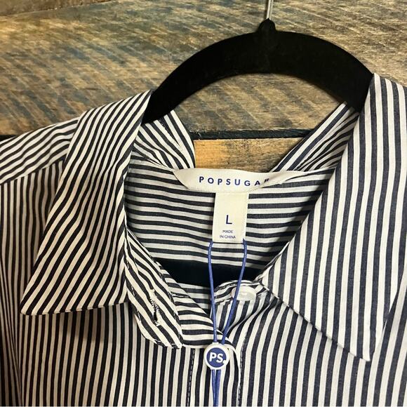 Popsugar Blue And White‎ Stripe Dress Size Large - Picture 8 of 9